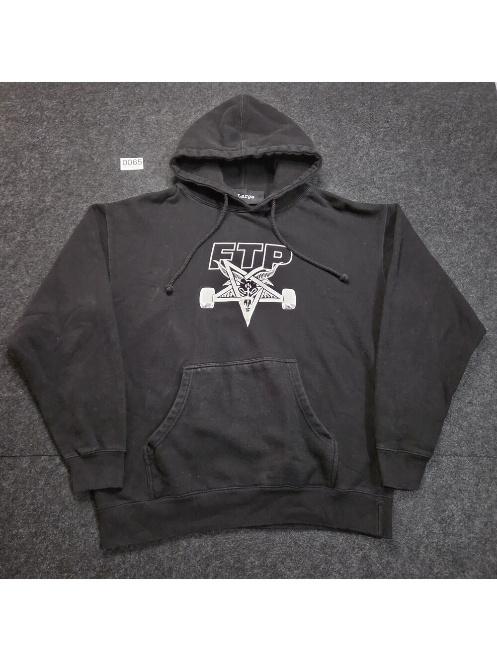 FTP Fuckthepopulation Black Baphomet Pentagram Hoodie Large